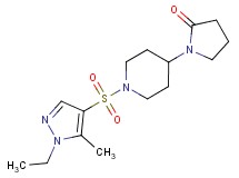 1-{1-[(1-ethyl-5-methyl-1H-pyrazol-4-yl)sulfonyl]piperidin-4-yl}pyrrolidin-2-one