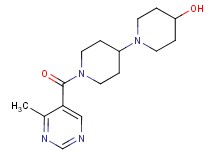 1'-[(4-methyl-5-pyrimidinyl)carbonyl]-1,4'-bipiperidin-4-ol
