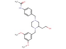 N-(4-{[4-(3,5-dimethoxybenzyl)-3-(2-hydroxyethyl)-1-piperazinyl]methyl}phenyl)acetamide