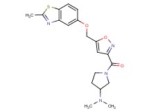 N,N-dimethyl-1-[(5-{[(2-methyl-1,3-benzothiazol-5-yl)oxy]methyl}-3-isoxazolyl)carbonyl]-3-pyrrolidinamine
