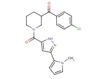 (4-chlorophenyl)(1-{[3-(1-methyl-1H-pyrrol-2-yl)-1H-pyrazol-5-yl]carbonyl}-3-piperidinyl)methanone
