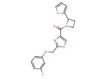 2-[(3-fluorophenoxy)methyl]-4-{[2-(2-thienyl)azetidin-1-yl]carbonyl}-1,3-oxazole