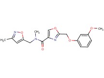 2-[(3-methoxyphenoxy)methyl]-N-methyl-N-[(3-methyl-5-isoxazolyl)methyl]-1,3-oxazole-4-carboxamide