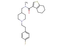 N-({1-[2-(4-fluorophenyl)ethyl]-4-piperidinyl}methyl)-N-methyl-4,5,6,7-tetrahydro-1-benzothiophene-3-carboxamide