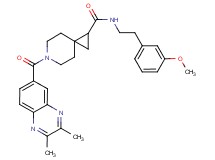 6-[(2,3-dimethyl-6-quinoxalinyl)carbonyl]-N-[2-(3-methoxyphenyl)ethyl]-6-azaspiro[2.5]octane-1-carboxamide