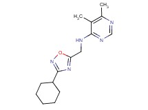 N-[(3-cyclohexyl-1,2,4-oxadiazol-5-yl)methyl]-5,6-dimethylpyrimidin-4-amine