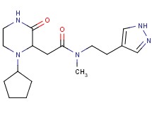 2-(1-cyclopentyl-3-oxo-2-piperazinyl)-N-methyl-N-[2-(1H-pyrazol-4-yl)ethyl]acetamide