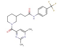 3-{1-[(2,6-dimethyl-4-pyrimidinyl)carbonyl]-3-piperidinyl}-N-[4-(trifluoromethyl)phenyl]propanamide
