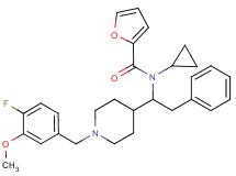 N-cyclopropyl-N-{1-[1-(4-fluoro-3-methoxybenzyl)-4-piperidinyl]-2-phenylethyl}-2-furamide