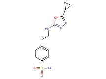 4-{2-[(5-cyclopropyl-1,3,4-oxadiazol-2-yl)amino]ethyl}benzenesulfonamide