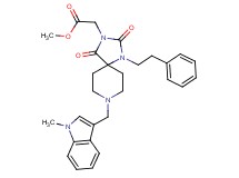 methyl [8-[(1-methyl-1H-indol-3-yl)methyl]-2,4-dioxo-1-(2-phenylethyl)-1,3,8-triazaspiro[4.5]dec-3-yl]acetate