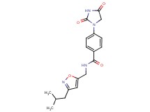 4-(2,4-dioxo-1-imidazolidinyl)-N-[(3-isobutyl-5-isoxazolyl)methyl]benzamide