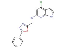 4-chloro-N-[(5-phenyl-1,3,4-oxadiazol-2-yl)methyl]-1H-pyrrolo[2,3-b]pyridin-6-amine