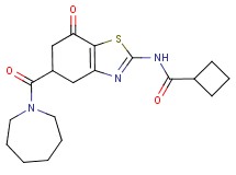N-[5-(1-azepanylcarbonyl)-7-oxo-4,5,6,7-tetrahydro-1,3-benzothiazol-2-yl]cyclobutanecarboxamide