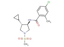 4-chloro-N-[(3R*,4S*)-4-cyclopropyl-1-(methylsulfonyl)-3-pyrrolidinyl]-2-methylbenzamide