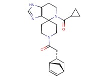 1'-[(1S*,2S*,4S*)-bicyclo[2.2.1]hept-5-en-2-ylacetyl]-5-(cyclopropylcarbonyl)-1,5,6,7-tetrahydrospiro[imidazo[4,5-c]pyridine-4,4'-piperidine]
