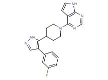 4-{4-[4-(3-fluorophenyl)-1H-pyrazol-5-yl]piperidin-1-yl}-7H-pyrrolo[2,3-d]pyrimidine