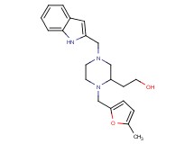 2-{4-(1H-indol-2-ylmethyl)-1-[(5-methyl-2-furyl)methyl]-2-piperazinyl}ethanol