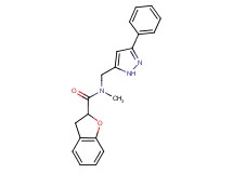 N-methyl-N-[(3-phenyl-1H-pyrazol-5-yl)methyl]-2,3-dihydro-1-benzofuran-2-carboxamide