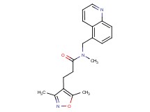 3-(3,5-dimethyl-4-isoxazolyl)-N-methyl-N-(5-quinolinylmethyl)propanamide