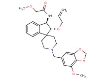 N-{(2R*,3R*)-2-(allyloxy)-1'-[(7-methoxy-1,3-benzodioxol-5-yl)methyl]-2,3-dihydrospiro[indene-1,4'-piperidin]-3-yl}-2-methoxyacetamide
