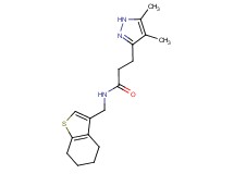 3-(4,5-dimethyl-1H-pyrazol-3-yl)-N-(4,5,6,7-tetrahydro-1-benzothien-3-ylmethyl)propanamide