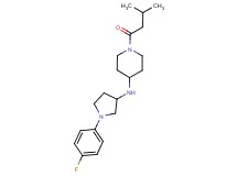 N-[1-(4-fluorophenyl)pyrrolidin-3-yl]-1-(3-methylbutanoyl)piperidin-4-amine