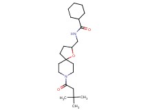 N-{[8-(3,3-dimethylbutanoyl)-1-oxa-8-azaspiro[4.5]dec-2-yl]methyl}cyclohexanecarboxamide