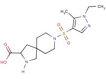 8-[(1-ethyl-5-methyl-1H-pyrazol-4-yl)sulfonyl]-2,8-diazaspiro[4.5]decane-3-carboxylic acid