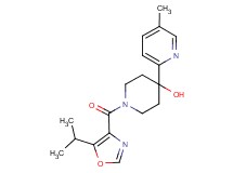1-[(5-isopropyl-1,3-oxazol-4-yl)carbonyl]-4-(5-methylpyridin-2-yl)piperidin-4-ol