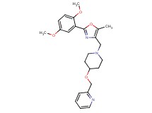 2-{[(1-{[2-(2,5-dimethoxyphenyl)-5-methyl-1,3-oxazol-4-yl]methyl}-4-piperidinyl)oxy]methyl}pyridine