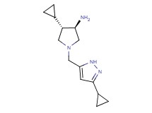 rel-(3R,4S)-4-cyclopropyl-1-[(3-cyclopropyl-1H-pyrazol-5-yl)methyl]-3-pyrrolidinamine dihydrochloride
