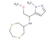 1,4-dithiepan-6-yl[2-methoxy-1-(1-methyl-1H-pyrazol-5-yl)ethyl]amine