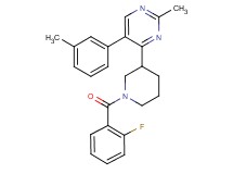 4-[1-(2-fluorobenzoyl)-3-piperidinyl]-2-methyl-5-(3-methylphenyl)pyrimidine