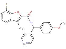 7-fluoro-N-[(4-methoxyphenyl)(4-pyridinyl)methyl]-3-methyl-1-benzofuran-2-carboxamide