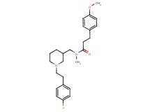N-({1-[2-(4-fluorophenyl)ethyl]-3-piperidinyl}methyl)-3-(4-methoxyphenyl)-N-methylpropanamide