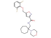 5-[(2,6-difluorophenoxy)methyl]-N-{[1-(4-morpholinyl)cycloheptyl]methyl}-3-isoxazolecarboxamide