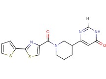 6-(1-{[2-(2-thienyl)-1,3-thiazol-4-yl]carbonyl}piperidin-3-yl)pyrimidin-4(3H)-one