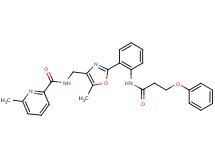 6-methyl-N-[(5-methyl-2-{2-[(3-phenoxypropanoyl)amino]phenyl}-1,3-oxazol-4-yl)methyl]-2-pyridinecarboxamide