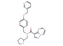 N-[4-(3-pyridinylmethoxy)benzyl]-N-(tetrahydro-2-furanylmethyl)pyrazolo[1,5-a]pyrimidine-3-carboxamide