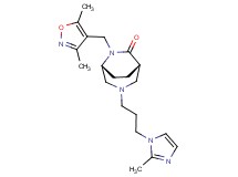 (1S*,5R*)-6-[(3,5-dimethylisoxazol-4-yl)methyl]-3-[3-(2-methyl-1H-imidazol-1-yl)propyl]-3,6-diazabicyclo[3.2.2]nonan-7-one