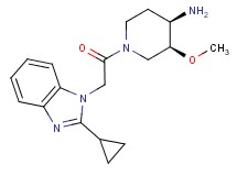 (3S*,4R*)-1-[(2-cyclopropyl-1H-benzimidazol-1-yl)acetyl]-3-methoxypiperidin-4-amine