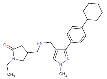 4-[({[3-(4-cyclohexylphenyl)-1-methyl-1H-pyrazol-4-yl]methyl}amino)methyl]-1-ethyl-2-pyrrolidinone