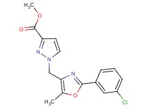methyl 1-{[2-(3-chlorophenyl)-5-methyl-1,3-oxazol-4-yl]methyl}-1H-pyrazole-3-carboxylate