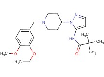 N-{1-[1-(3-ethoxy-4-methoxybenzyl)-4-piperidinyl]-1H-pyrazol-5-yl}-2,2-dimethylpropanamide