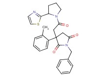 1-benzyl-3-(2-methylphenyl)-3-{2-oxo-2-[2-(1,3-thiazol-2-yl)-1-pyrrolidinyl]ethyl}-2,5-pyrrolidinedione