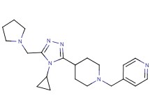 4-({4-[4-cyclopropyl-5-(pyrrolidin-1-ylmethyl)-4H-1,2,4-triazol-3-yl]piperidin-1-yl}methyl)pyridine