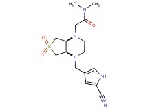 2-[(4aR*,7aS*)-4-[(5-cyano-1H-pyrrol-3-yl)methyl]-6,6-dioxidohexahydrothieno[3,4-b]pyrazin-1(2H)-yl]-N,N-dimethylacetamide