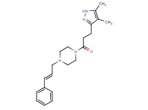 1-[3-(4,5-dimethyl-1H-pyrazol-3-yl)propanoyl]-4-[(2E)-3-phenylprop-2-en-1-yl]piperazine