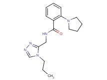 N-[(4-propyl-4H-1,2,4-triazol-3-yl)methyl]-2-pyrrolidin-1-ylbenzamide
